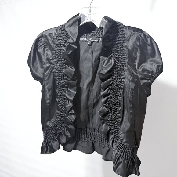 Black Ruffled Bolero (Small) - Picture 2 of 6